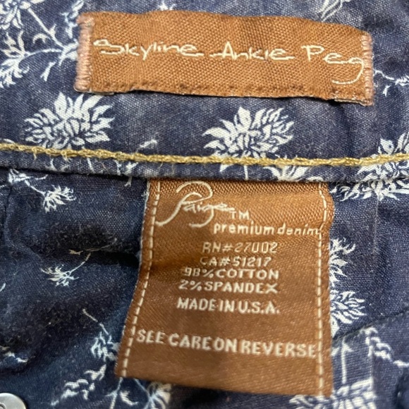 Paige Skyline Ankle Peg Slightly Distressed Blue Denim Jeans Size 27 - Picture 10 of 13